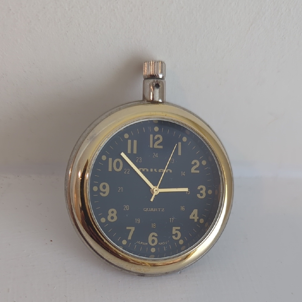 Milan Pocket Watch Elegant Gold and Black